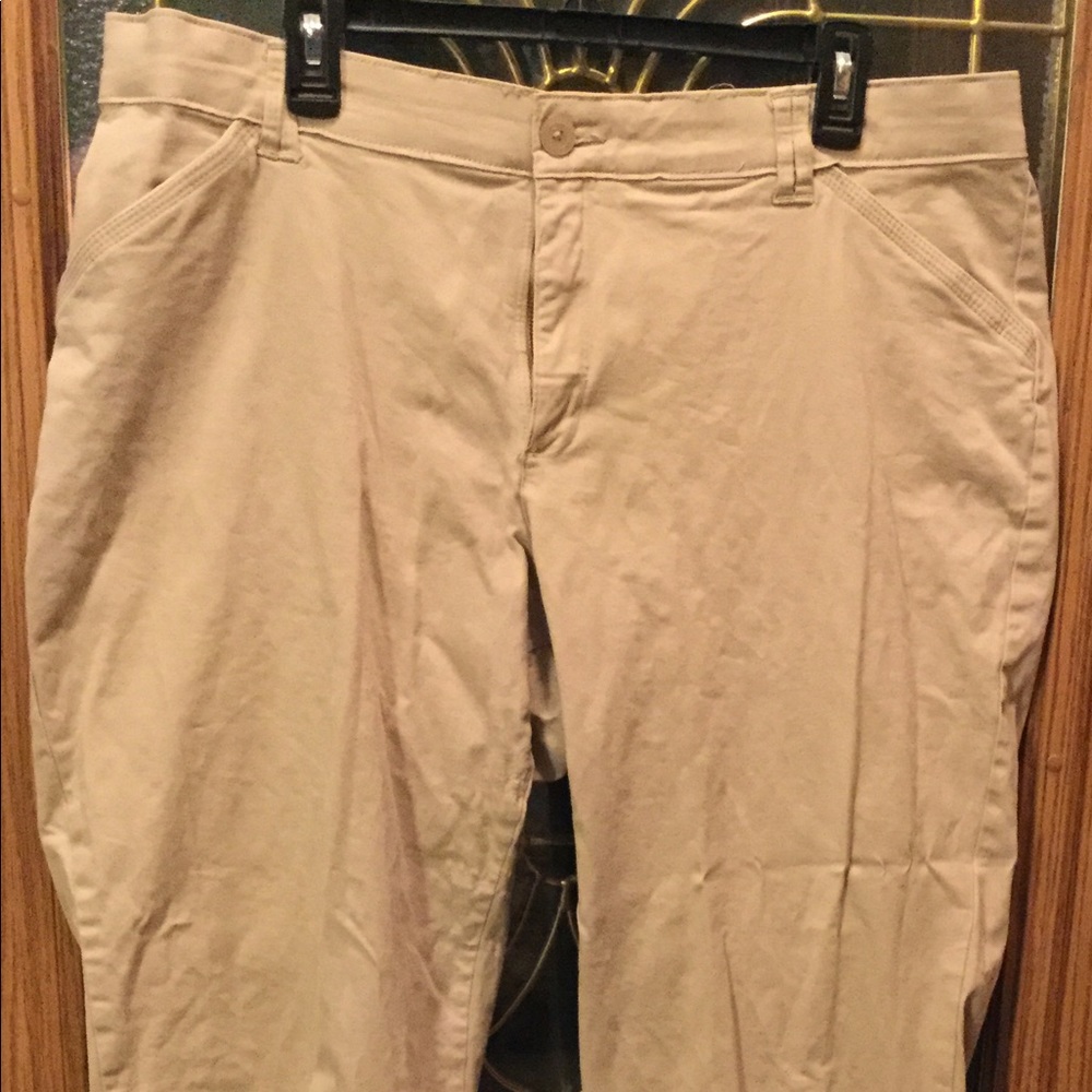 Lee comfort fit straight leg pants Beige 18W